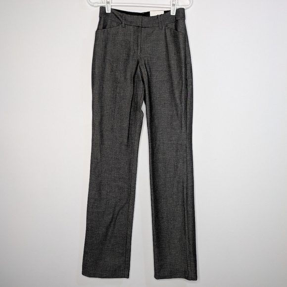 NWT Express Publicist Dark Grey Barely Boot Mid Rise Dress Pant Slack 4 - Picture 1 of 12